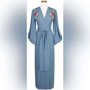 De Havilland Robe in French Blue Embroidery
